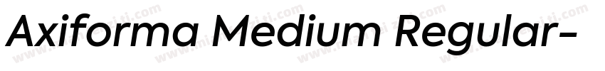 Axiforma Medium Regular字体转换